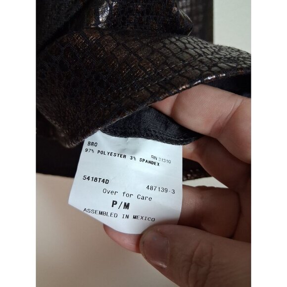 IN Studio Jacket Blazer Reptile Animal Print Y2K Edgy Grunge Business Casual PM - Picture 6 of 6